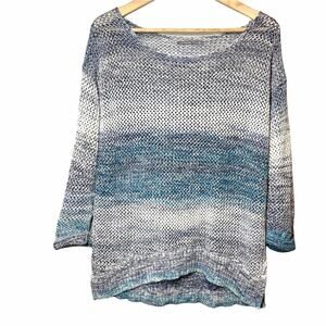 Rubbish Nordstrom Loose Knit Sweater Blue Medium Beachy